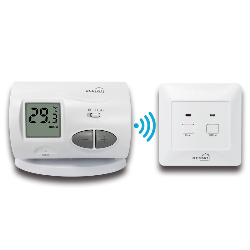 Digital Adjusted HVAC Boiler Heating Wireless Wall Thermostat Manual Reset Type