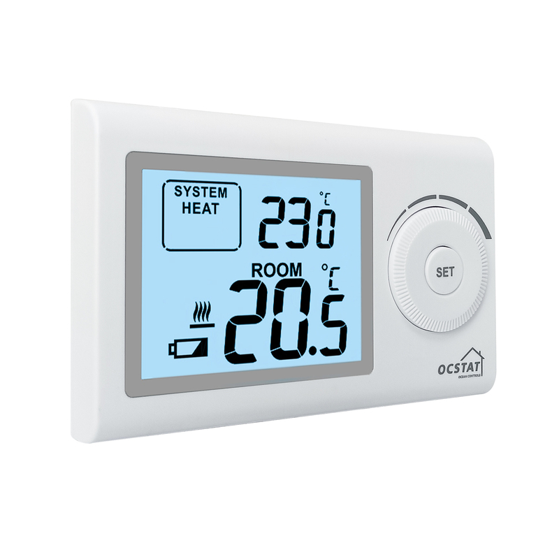 Riseem Office Wireless Gas Boiler Thermostat With Large Dial Adjustable Button