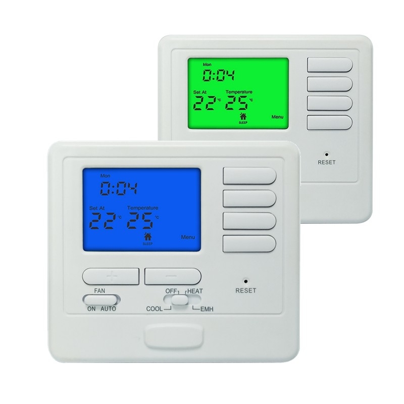 24VAC LCD Air Conditioner digital heat pump thermostat Heating and Cooling Wired Room Thermostat