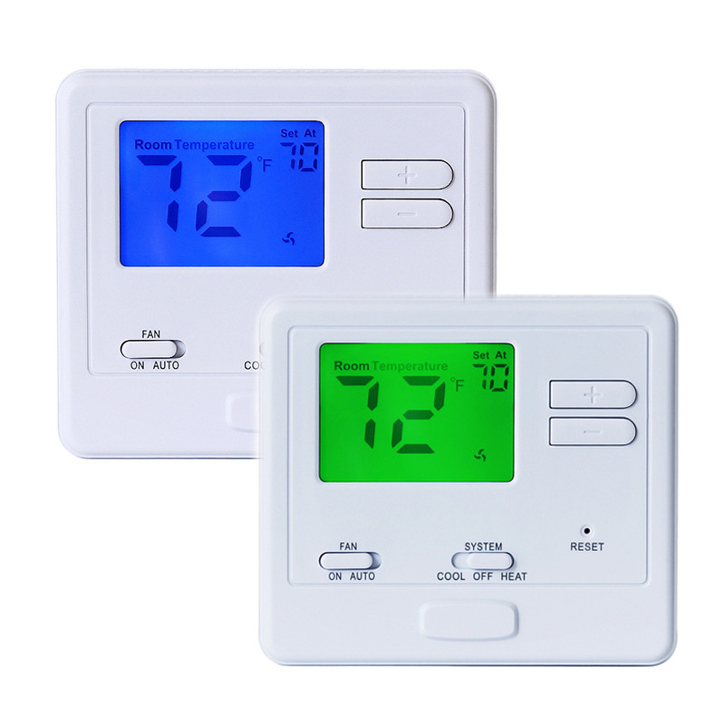 Simple Comfort Heating FCU Digital Air Conditioning Thermostat ， Wired Room Thermostat With Display Backlight