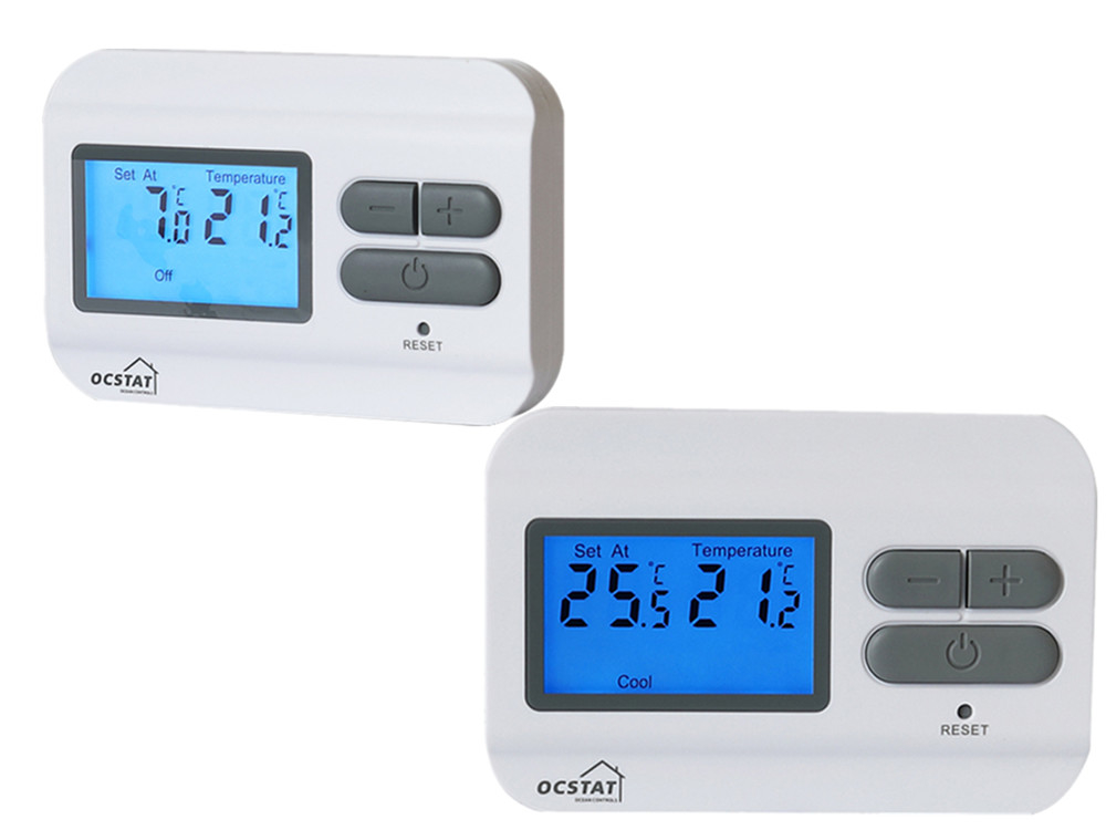 Push - button Easy Reader Non Programmable Thermostat Digital Electric Room Temperature Controller For Heating