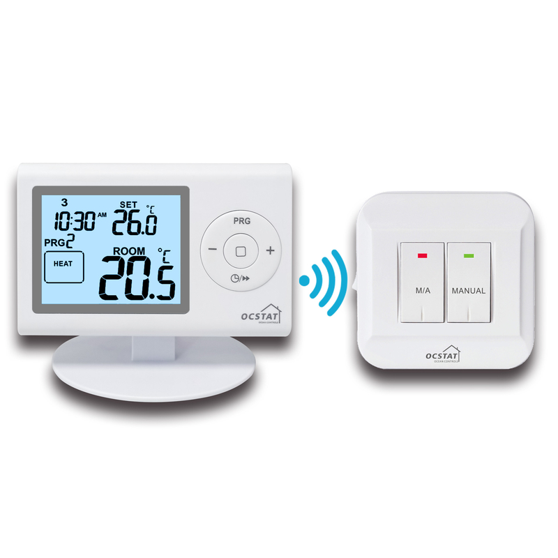 LCD Display Relay Omron Wireless Room Thermostat For Temperature Control