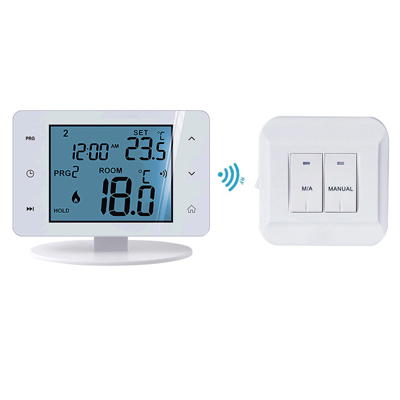 IOS And Android App RF Room Thermostat With LCD Touch Screen Display