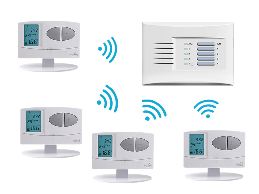 1 To 4 NTC Sensor 0.5°C Accuracy Remote Wireless Thermostat