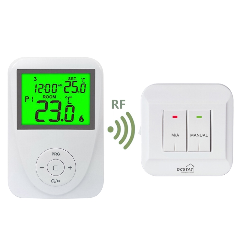 6A 8A Weekly Programmable RF Room Thermostat For Gas Boiler