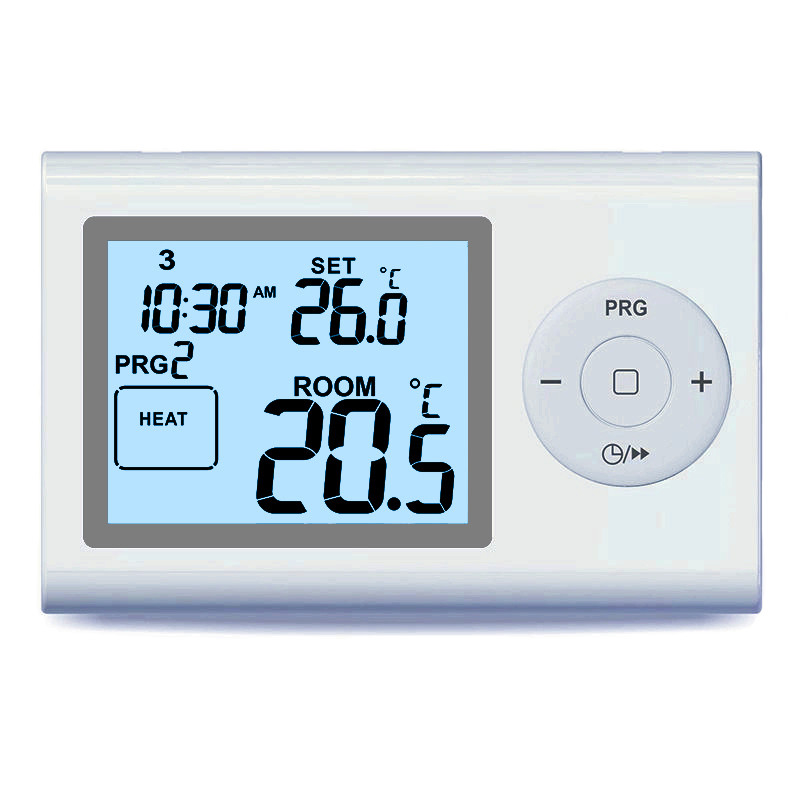 Weekly Programmable Boiler Room Thermostat Digital , Wireless Heating Thermostat
