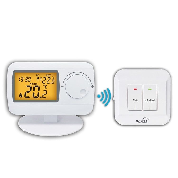 433MHZ ABS Digital RF Thermostat For Heating And Cooling Room Gas Boilers