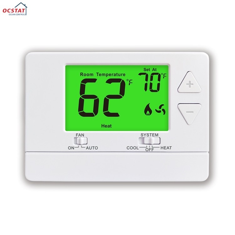 Riseem 24V White ABS PC Air Conditioner Battery Non-programmable Best Home Thermostats For Room HVAC System