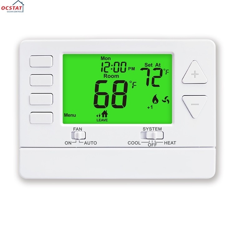 Riseem Digital LCD Battery 24V Electronic Room 7-Day Programming Thermostat For Temperature Control