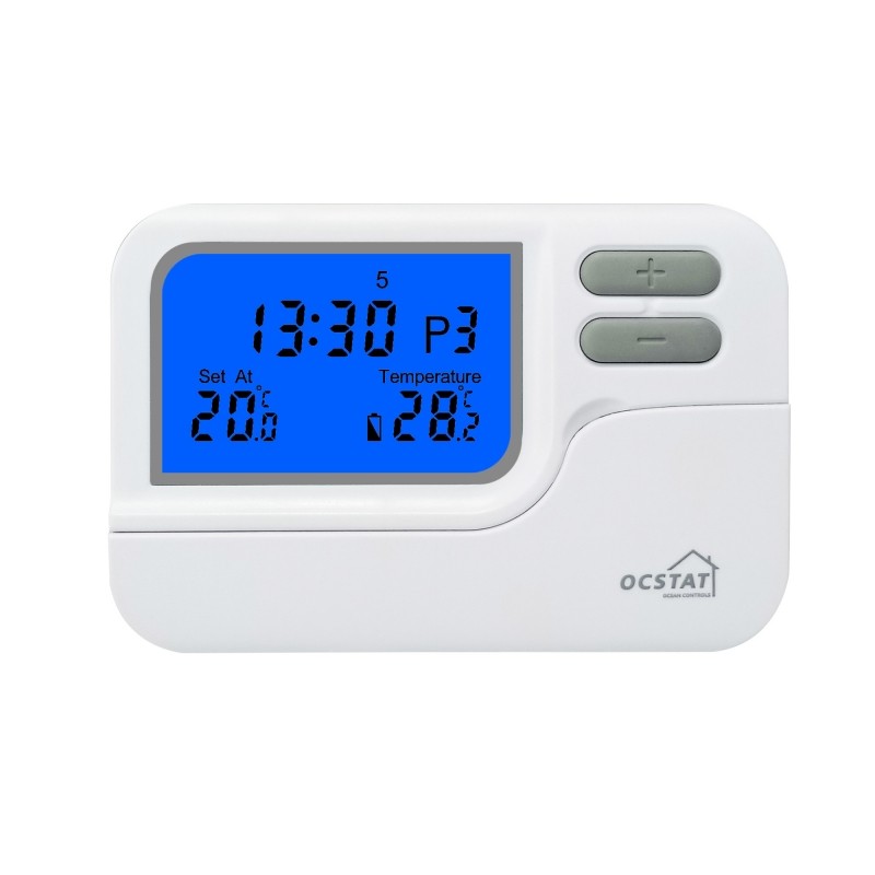 7 Day Programmable Air Conditioner Thermostat with Keypad Lockout