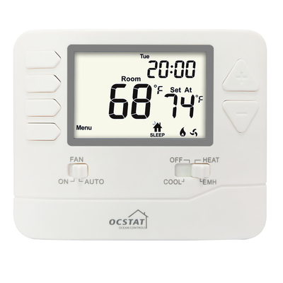 Riseem 2 heat 1 cool Non-programmable Electric or Gas Room Thermostat with Heating and Cooling Swing Adjustment