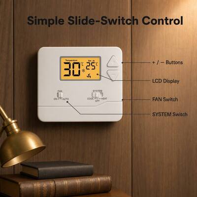 Miuputake ABS Housing Material Wired Programmable Thermostat The Ultimate Solution for Home Temperature Control