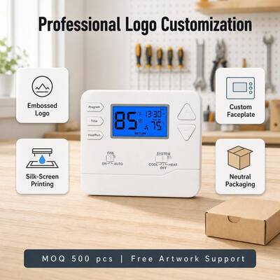 Riseem Programmable Electronic Room Thermostat for COOL System Operation in HVAC Efficiency and Management Control System
