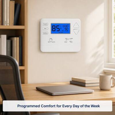 Miuputake STN625 Heat Pump Thermostat 7 Day Programmable and 2 Heat 1 Cool