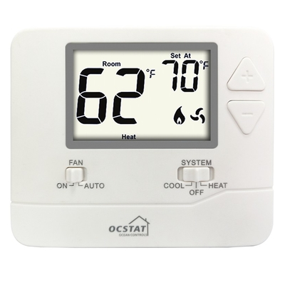 Riseem ABS+PC Material Single Stage Digital Room Non-programmable Thermostat For Home