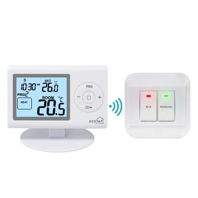 HVAC System 7 Day Programmable Digital Room Thermostat For Heating / Cooling
