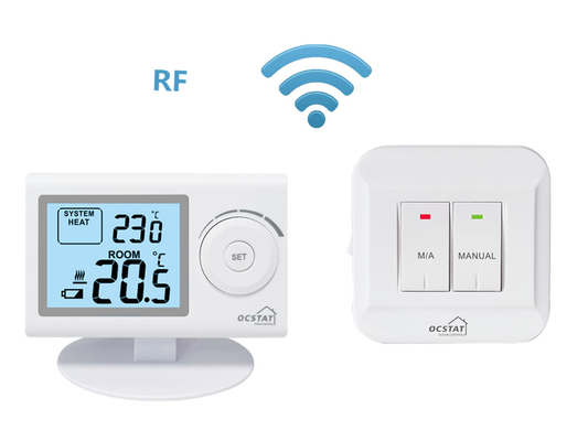 Riseem Heating And Cooling Non - Programmable RF Room Thermostat With 2*AAA Size Battery