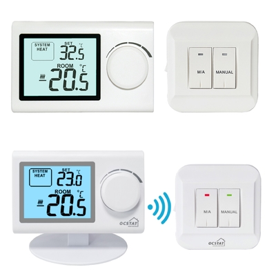 RF 868mhz Remote Sensor Wireless Room Thermostat Easy Installation
