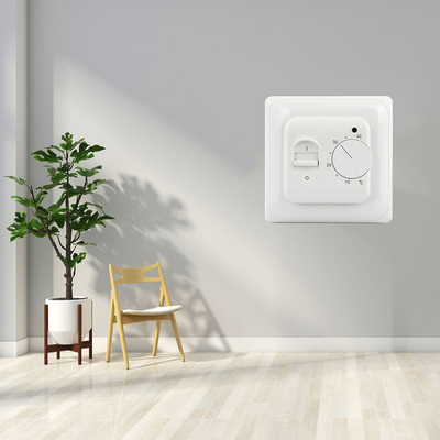 Water AC Digital Heating Electronic Room Thermostat In White Color