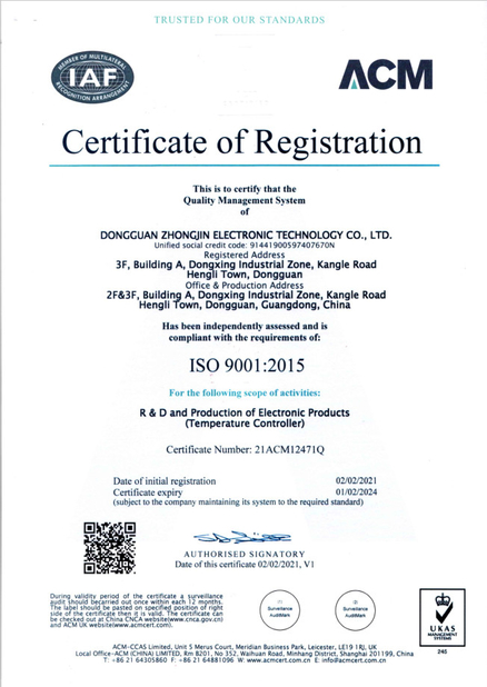 China Ocean Controls Limited certification