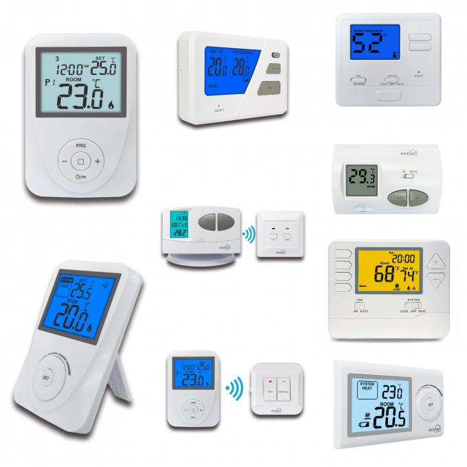 24V Heat Pump Weekly Programmable Room Thermostat Auto Changeover