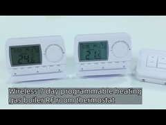 E7RF 230V ABS Wireless Gas Boiler Room Thermostat NTC Sensor For Floor Heating