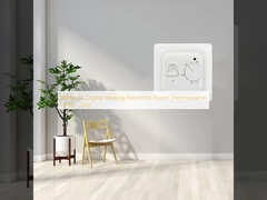 Water AC Digital Heating Electronic Room Thermostat In White Color